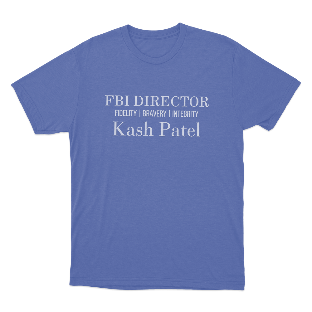 Kash Patel Fbi Director Fidelity Bravery Integrity Unisex T Shirt Blue Kash Patel Fbi Director Fidelity Bravery Integrity Unisex T Shirt Blue