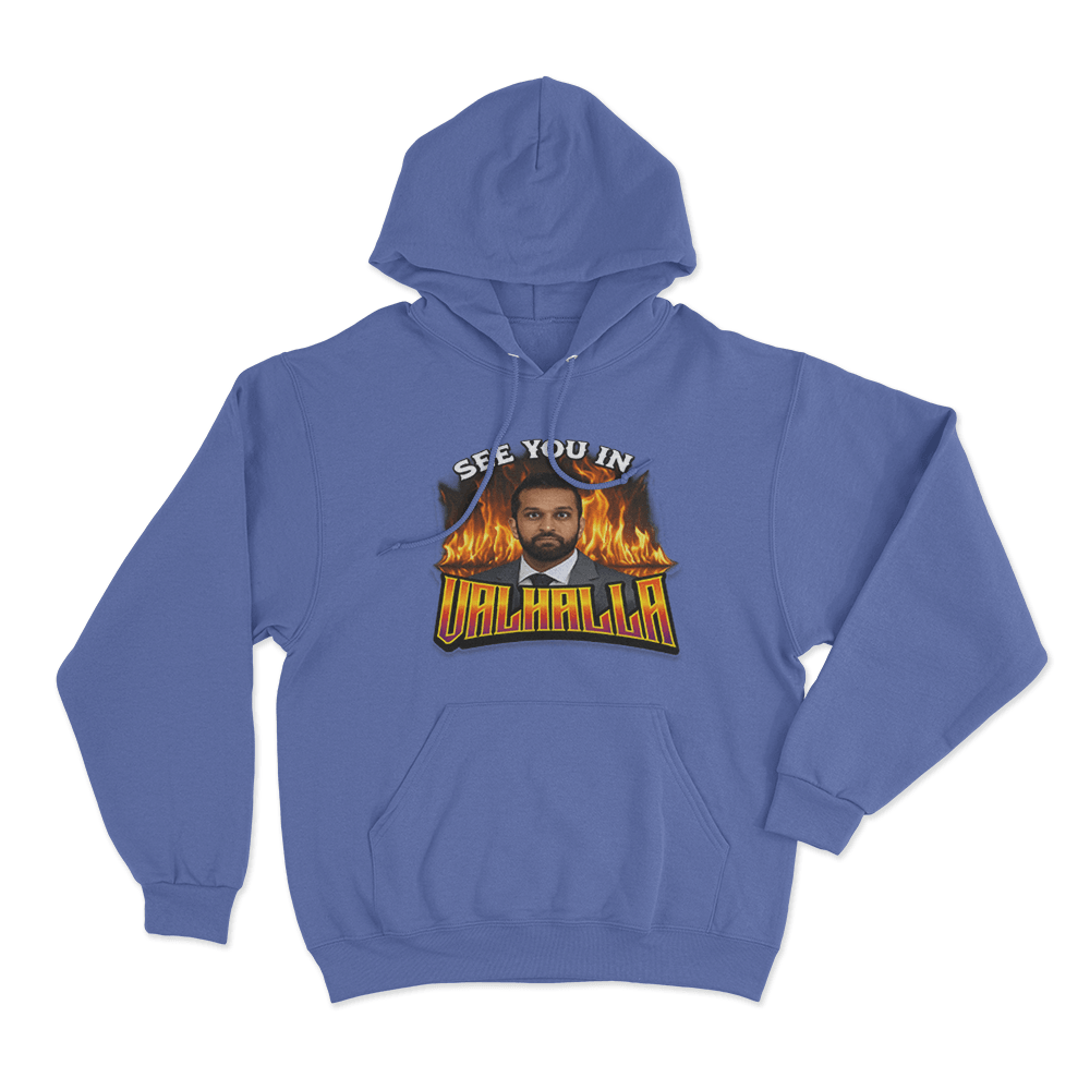 Kash Patel See You In Unisex Hoodie Blue Kash Patel See You In Unisex Hoodie Blue