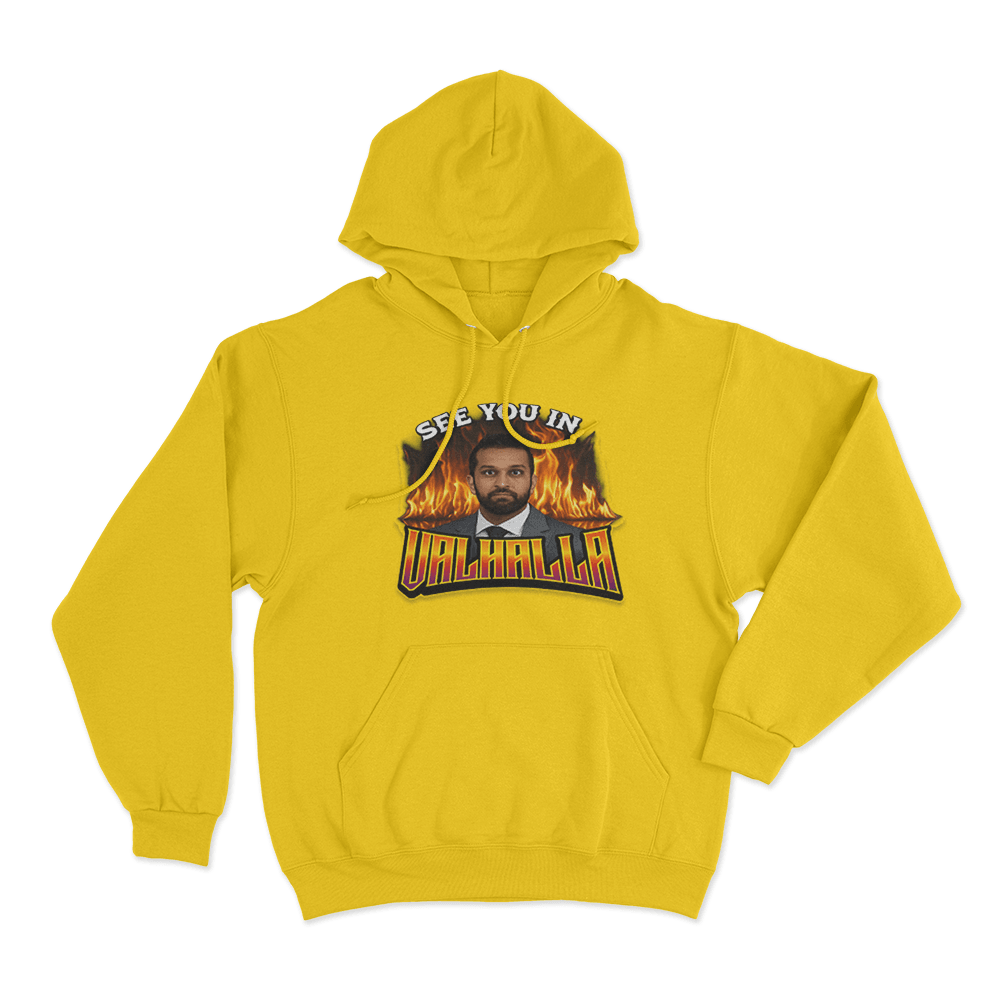 Kash Patel See You In Unisex Hoodie Yellow Kash Patel See You In Unisex Hoodie Yellow