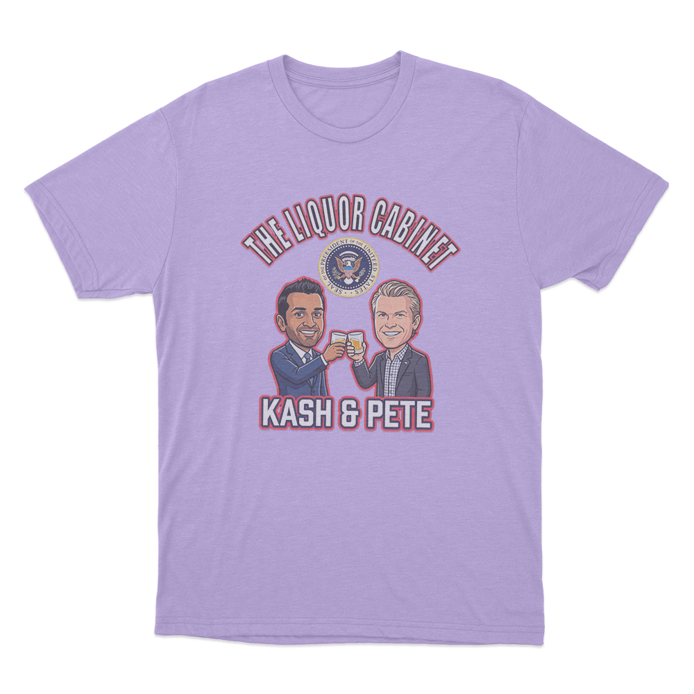 Kash Patel The Liquor Cabinet With Pete Unisex T Shirt Purple Kash Patel The Liquor Cabinet With Pete Unisex T Shirt Purple