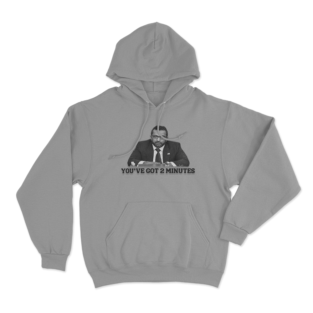 Kash Patel You've Got 2 Minutes Unisex Hoodie Grey Kash Patel Youve Got 2 Minutes Unisex Hoodie Grey