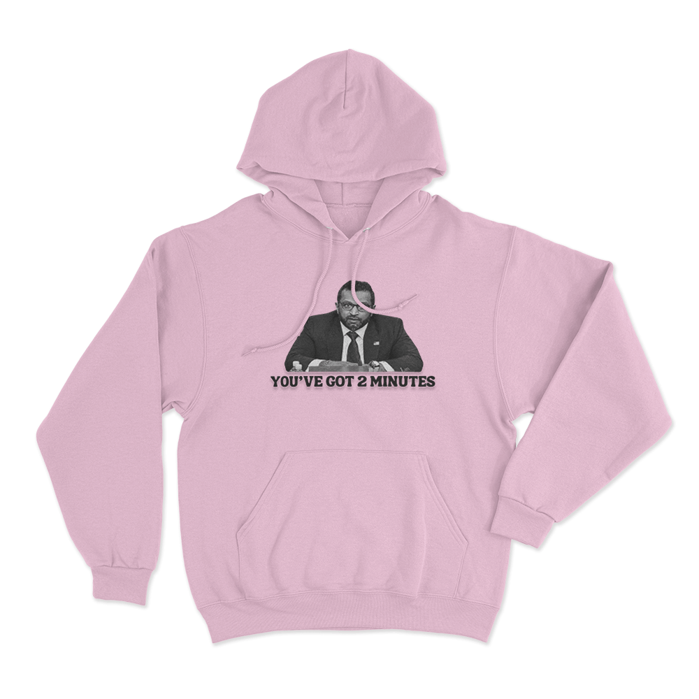Kash Patel You've Got 2 Minutes Unisex Hoodie Pink Kash Patel Youve Got 2 Minutes Unisex Hoodie Pink