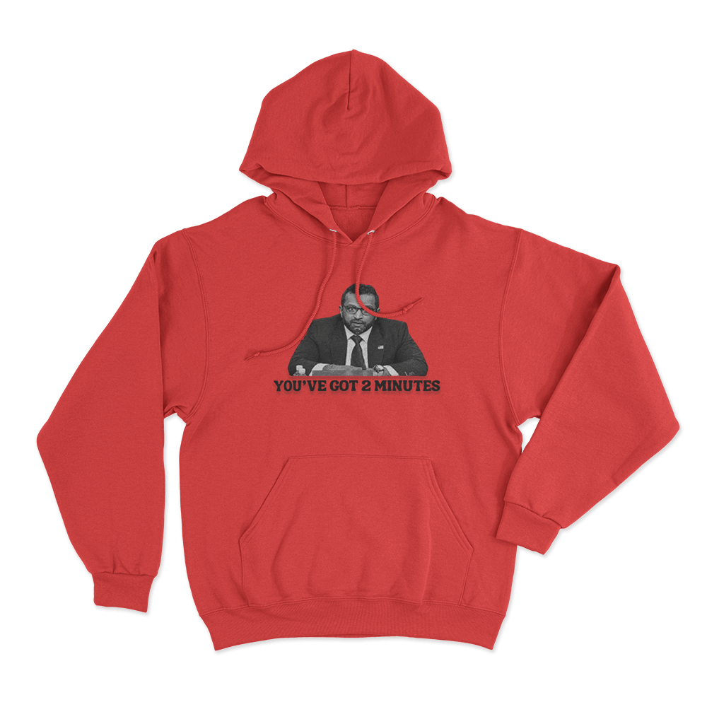Kash Patel You've Got 2 Minutes Unisex Hoodie Red Kash Patel Youve Got 2 Minutes Unisex Hoodie Red
