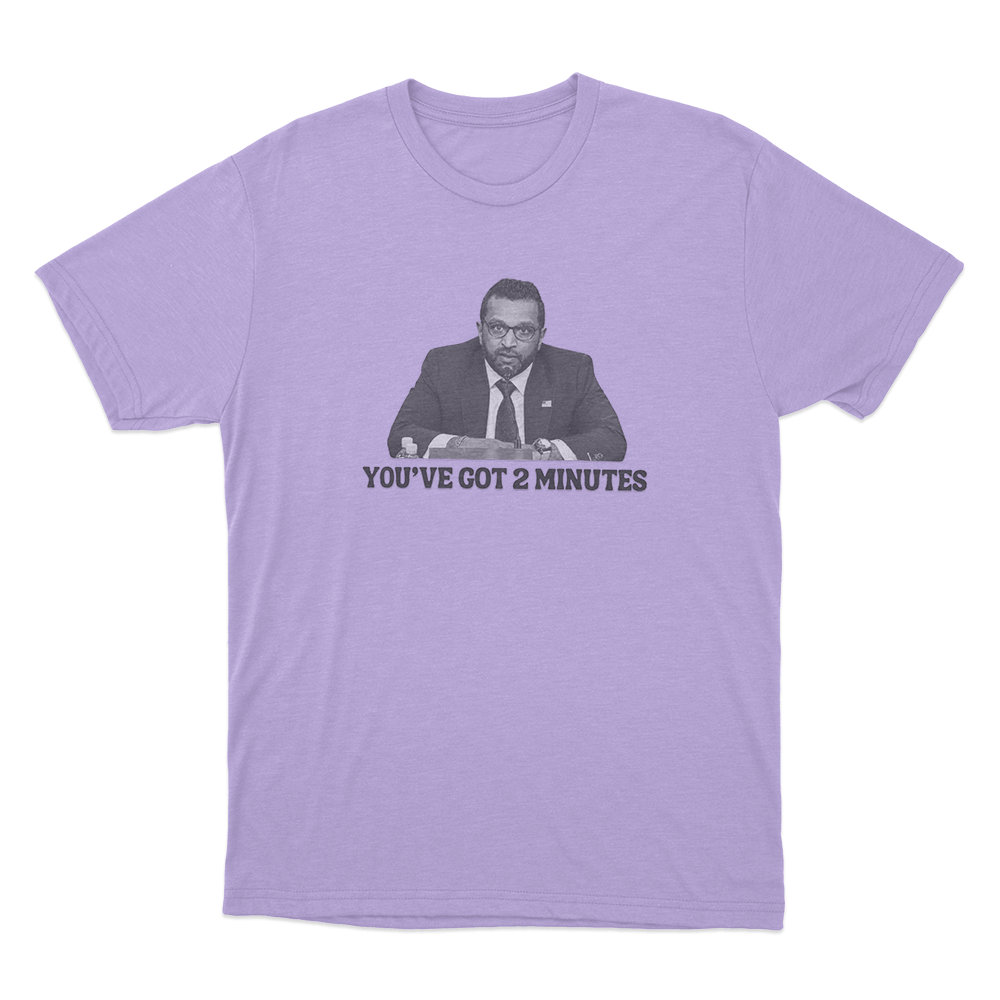 Kash Patel You've Got 2 Minutes Unisex T Shirt Purple Kash Patel Youve Got 2 Minutes Unisex T Shirt Purple